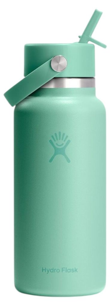 HYDRO FLASK 32 OZ Wide Flex Straw Cap Trinkflasche grün 946 ml