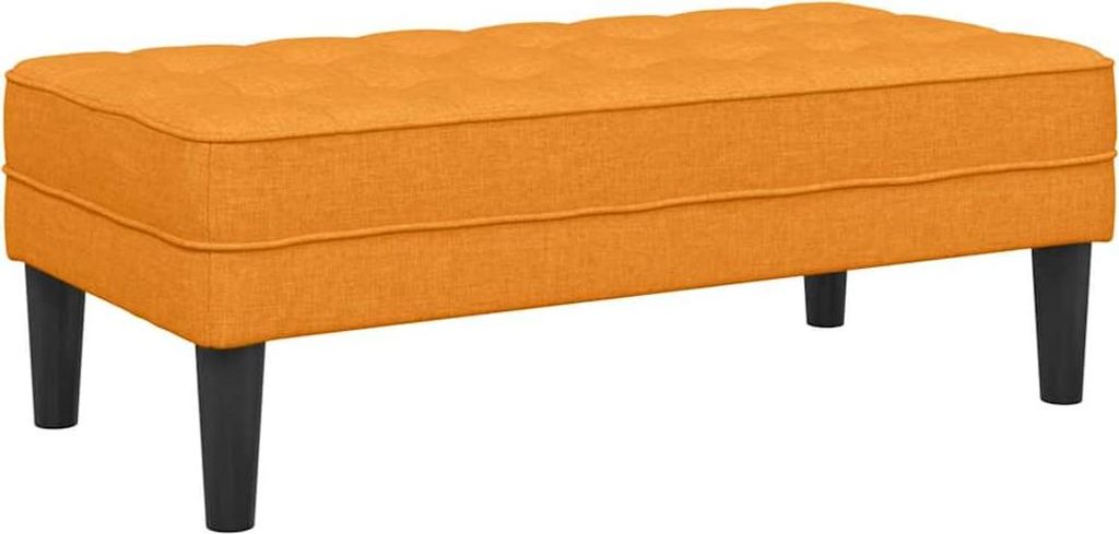 Bank mit Kissen Dunkelgelb 113 x 57 x 39 cm Stoff