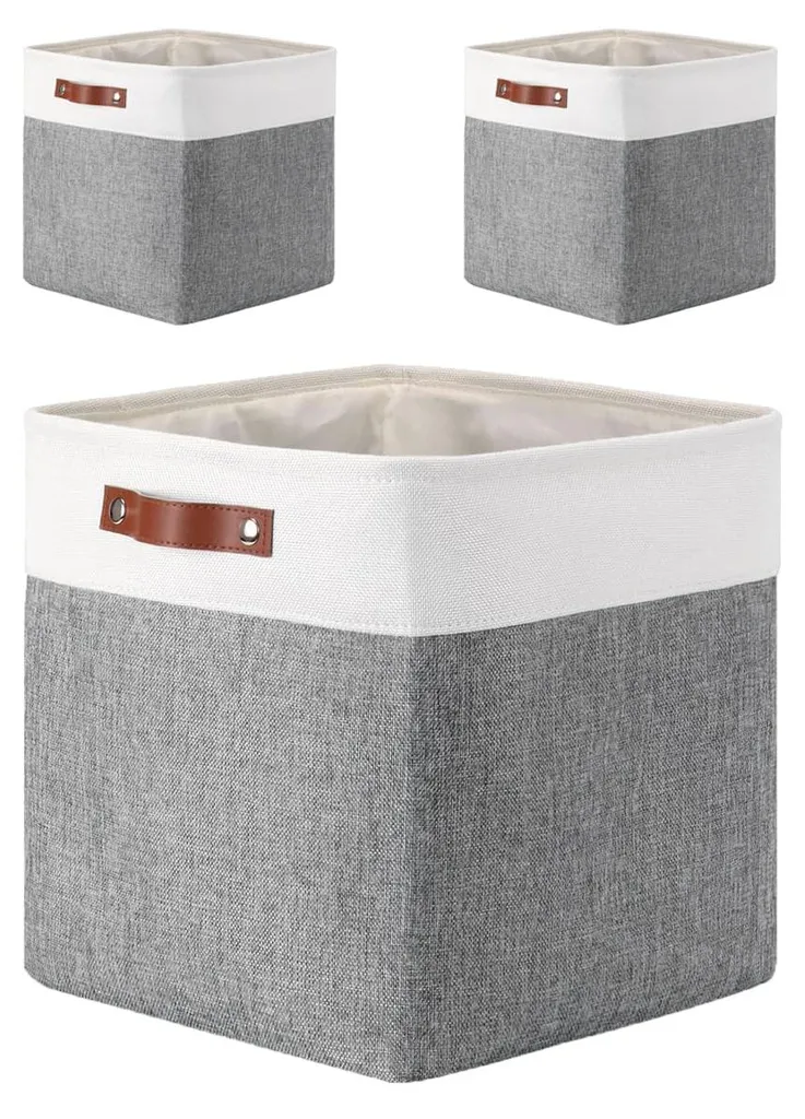 Gagnez de la Place avec ces 3 Boîtes de Rangement Cubiques Pliables 33cm