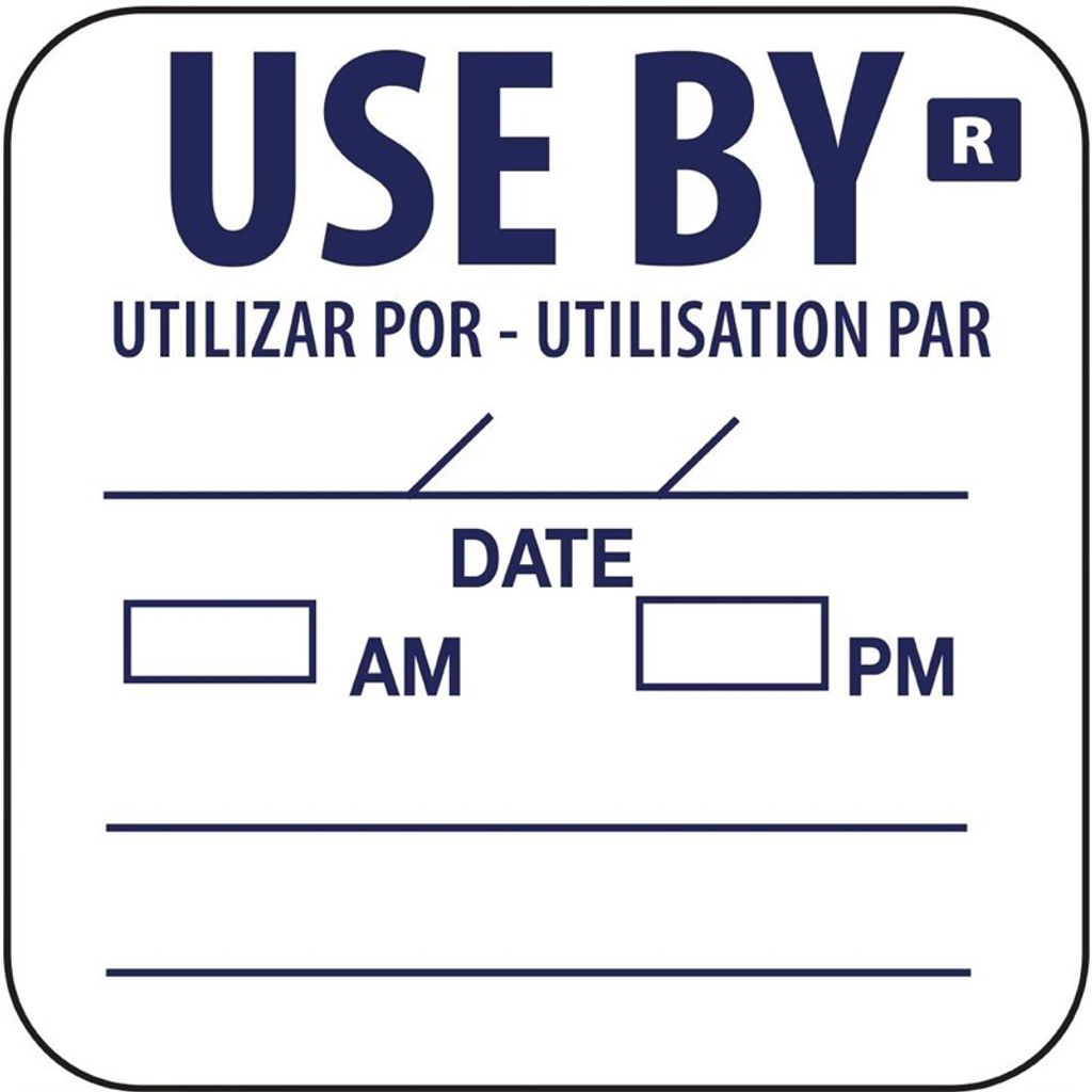 Vogue Etikett 25mm Use By (1000 Stück)