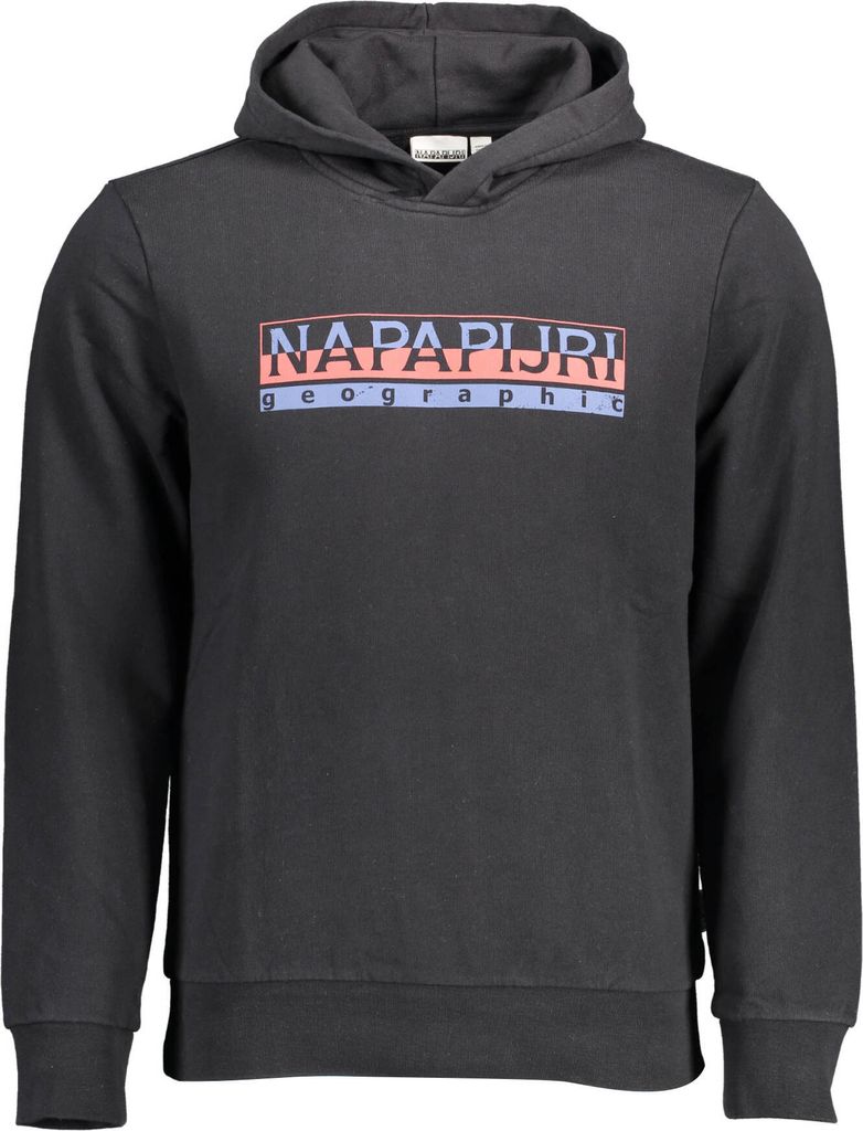 Lässiges Herren-Sweatshirt ohne Reißverschluss in Schwarz Produktbild 