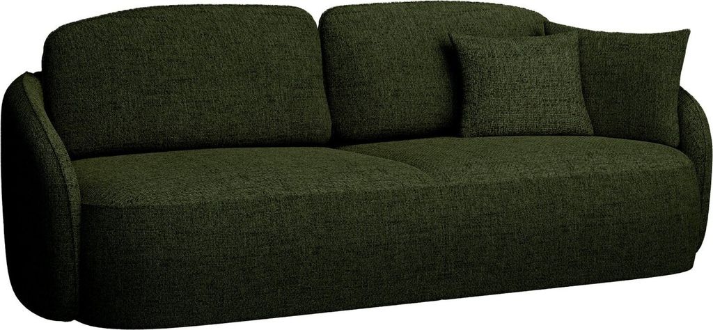 Selsey Savoy - 3-Sitzer Sofa mit Schlaffunktion und Bettkasten, olivgrün