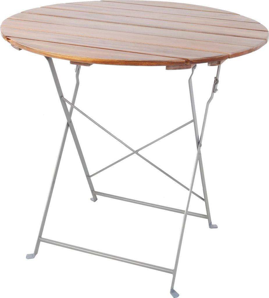 Biergarten Tisch, rund klappbar, Akazienholz, Durchmesser 80cm