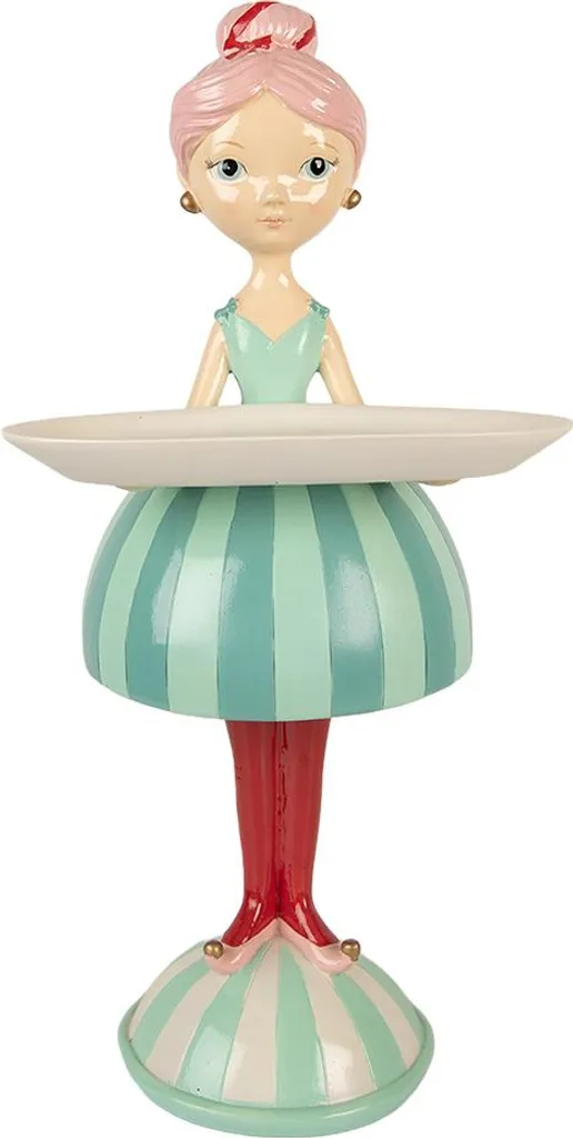 Clayre & Eef Statuina Girl 38cm Blu - Oggettistica Casa Trendy Shabby