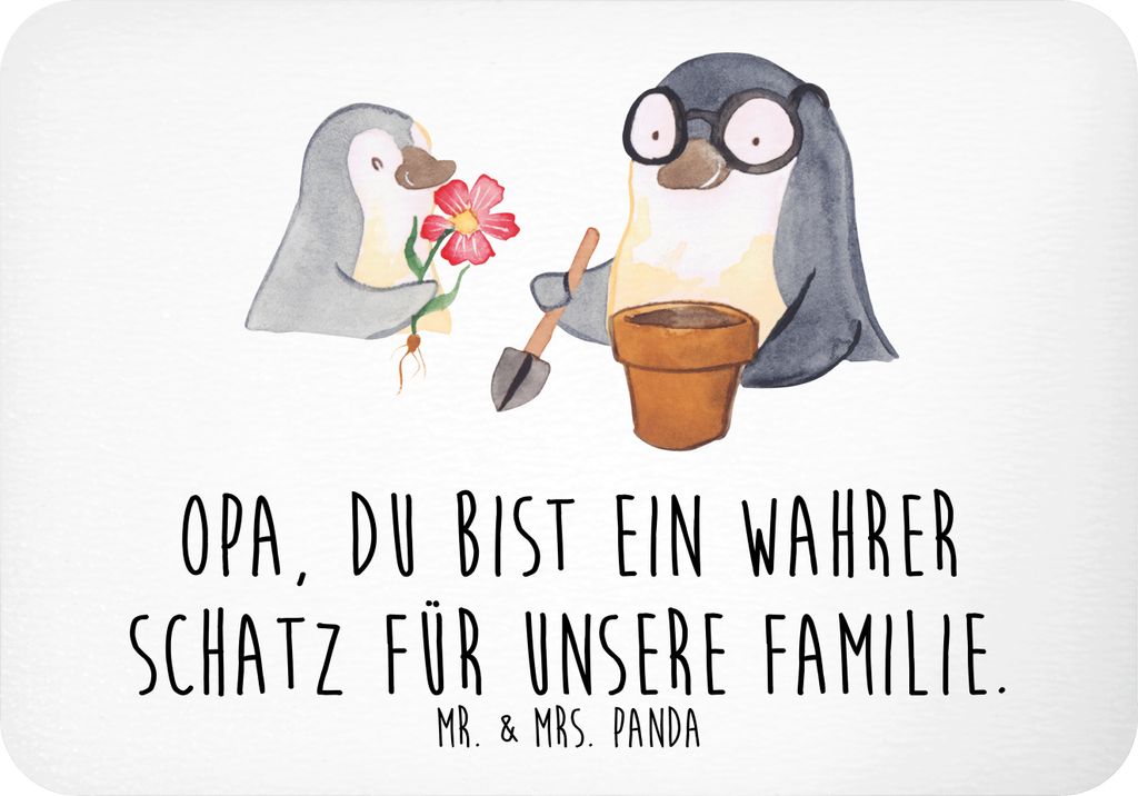 Mr. & Mrs. Panda magnet Opa Schatz - Weiß - Geschenk, Dankbarkeit, besondere Momente, lieben, Aufmerksamkeit, Bedanken, danke, sagen, spruchmagnet...