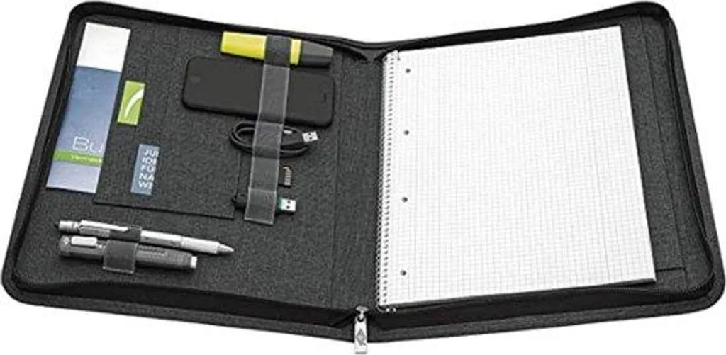 Pochette de bureau avec agenda intégré - Finition premium et rangements
