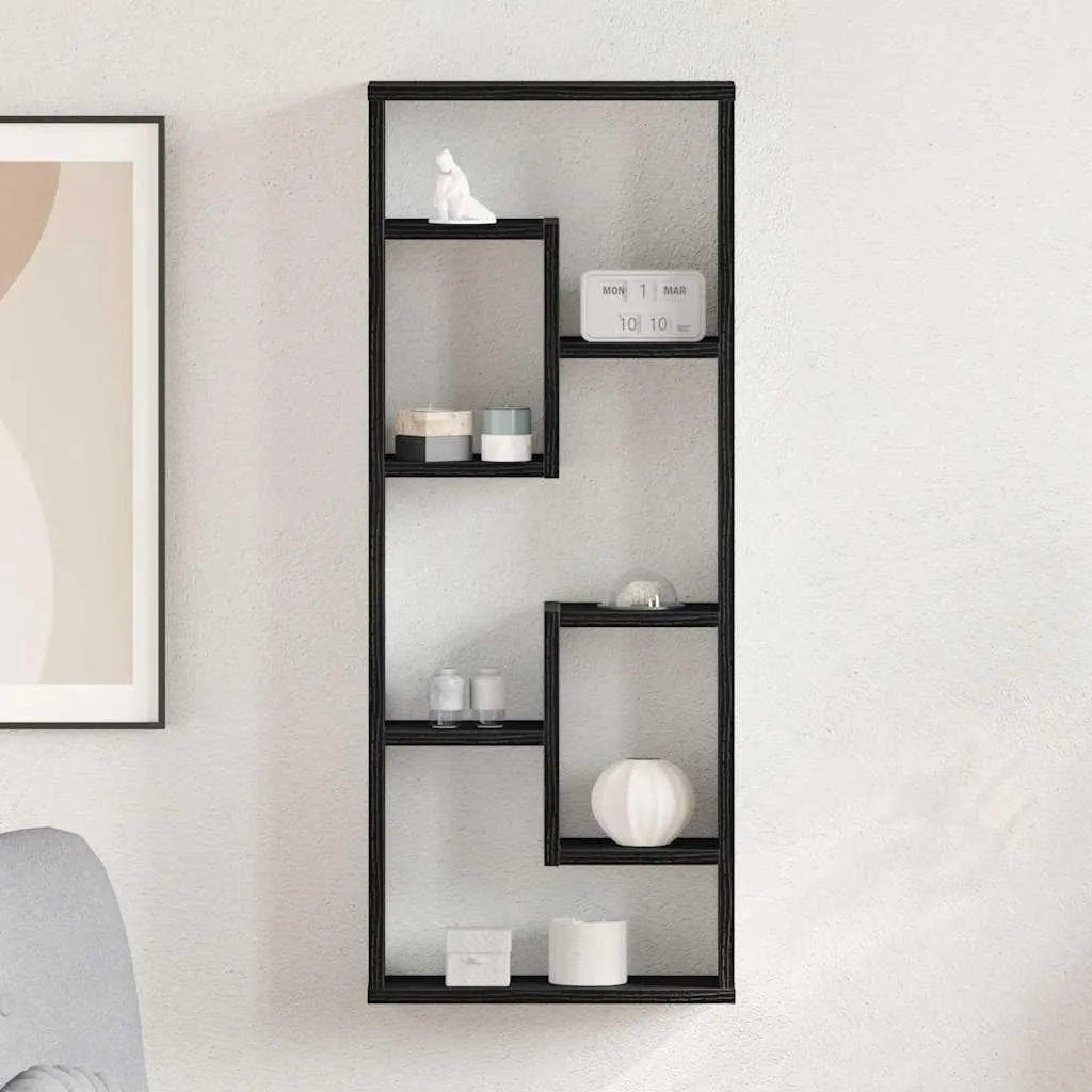 Maison Exclusive Mensola Parete Rovere Nero 36x16x90 cm | Arredo Design