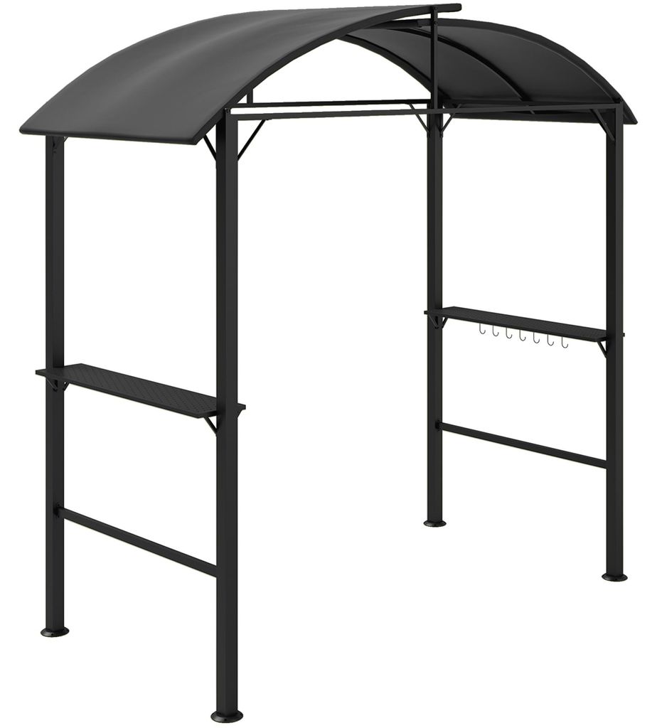 Outsunny Grillpavillon 233 x 110 x 235 cm winddicht Gartenpavillon Gartenlauben