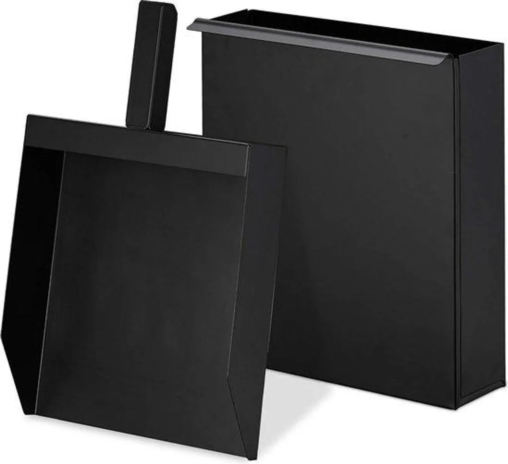 Supports de tuiles pour barbecue et cheminée - Set noir avec pelle