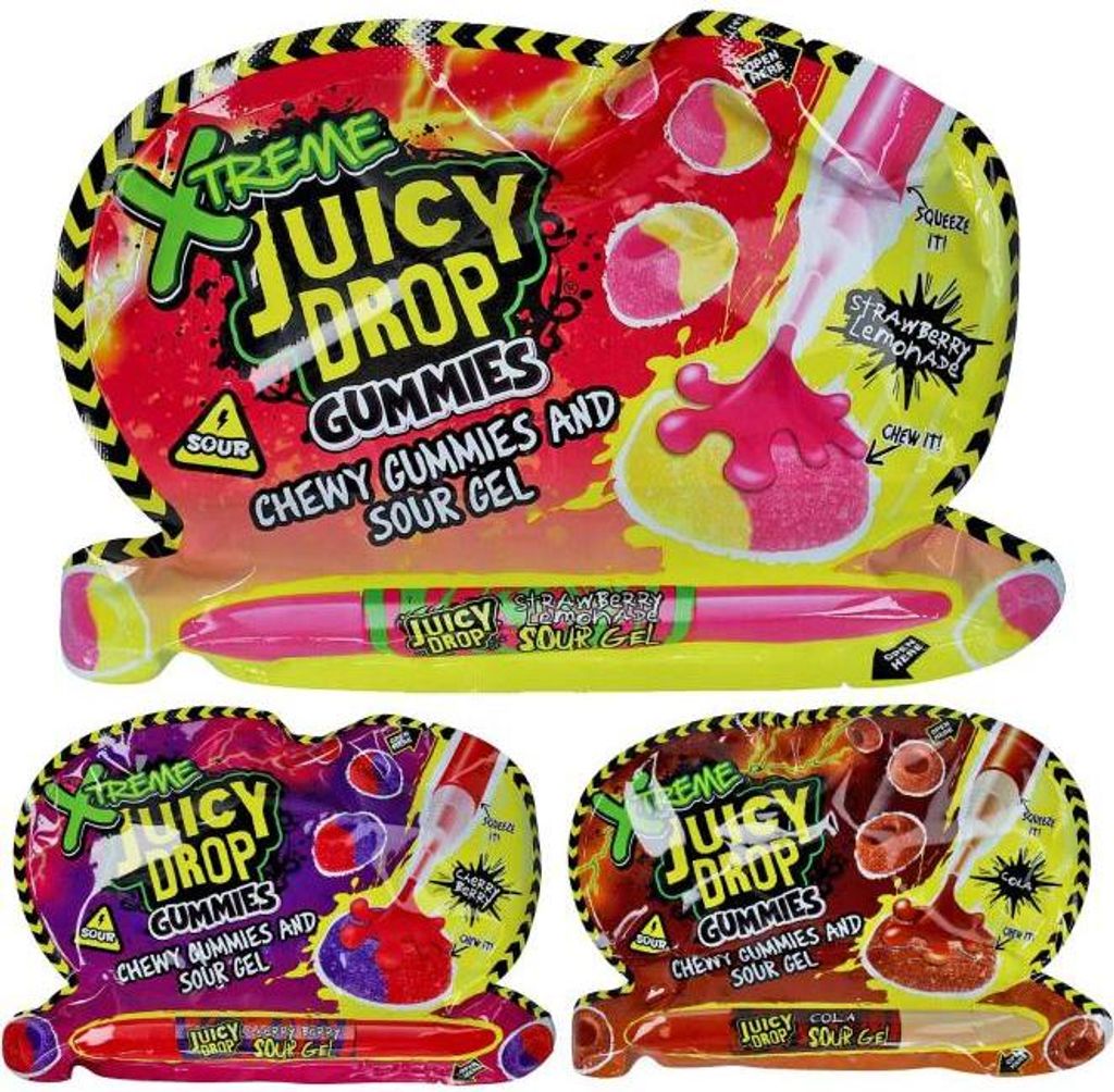 Bazooka Juicy Drop Xtreme Gummies 57g Produktbild 
