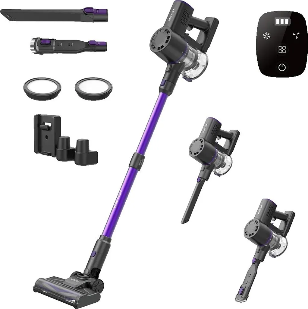 Aspirateur sans fil puissant pour poils d'animaux Vactidy V8 Pro HEPA