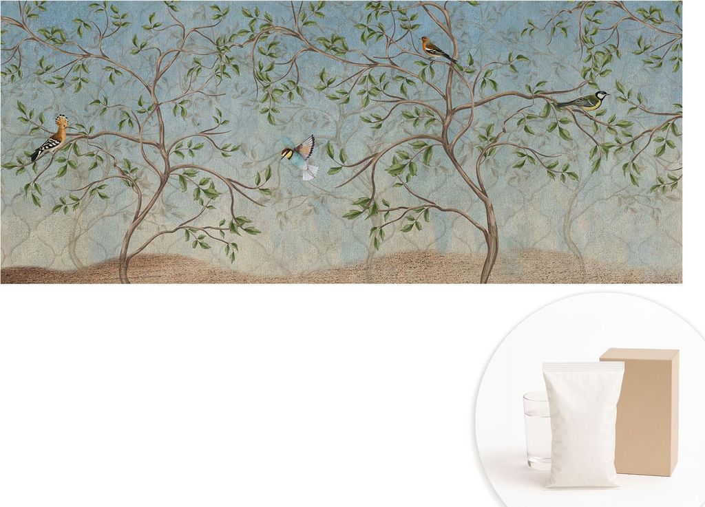 Fototapete - Wandbilder für Wohnzimmer - 208x146 cm - Dekorative Wandfolie - Modernes Design für Wanddekoration - Tapeten für Innenräume - Vög...