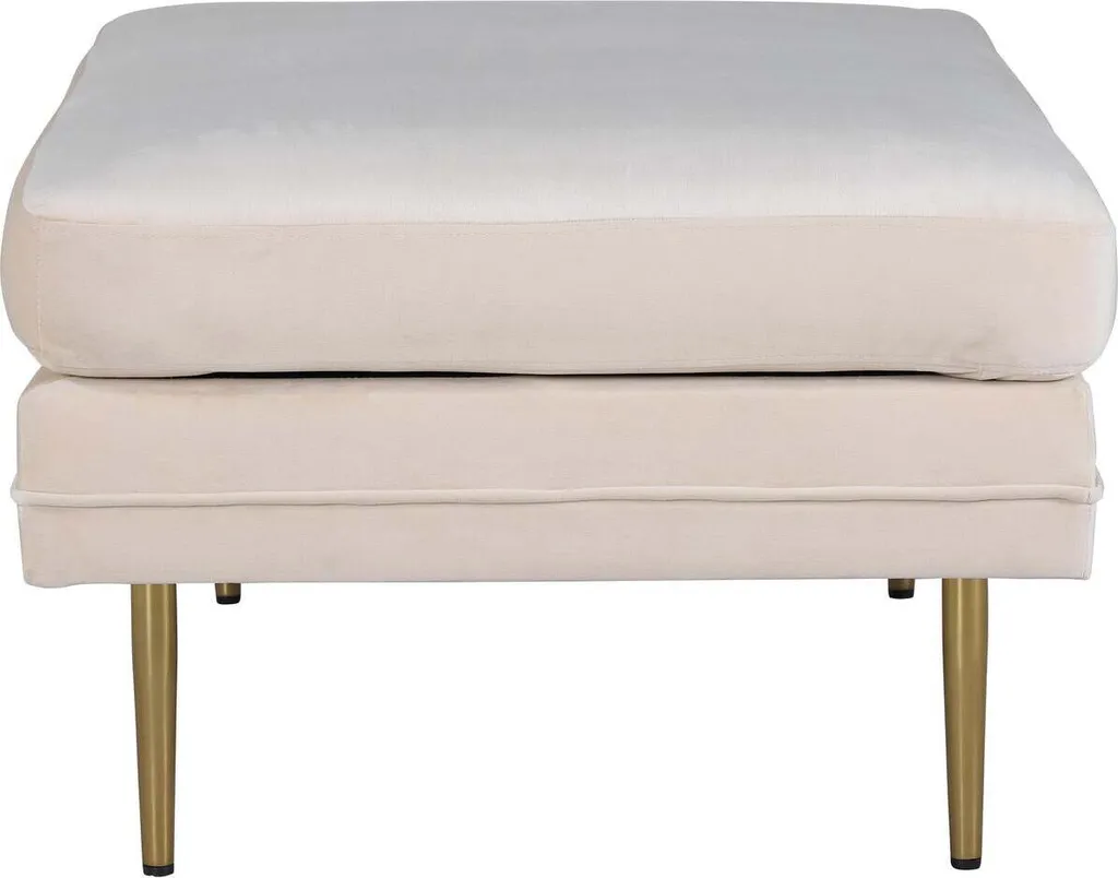 Ottoman Large Beige 90cm - Solution Assise d'Appoint Chic et Stable Or - 3