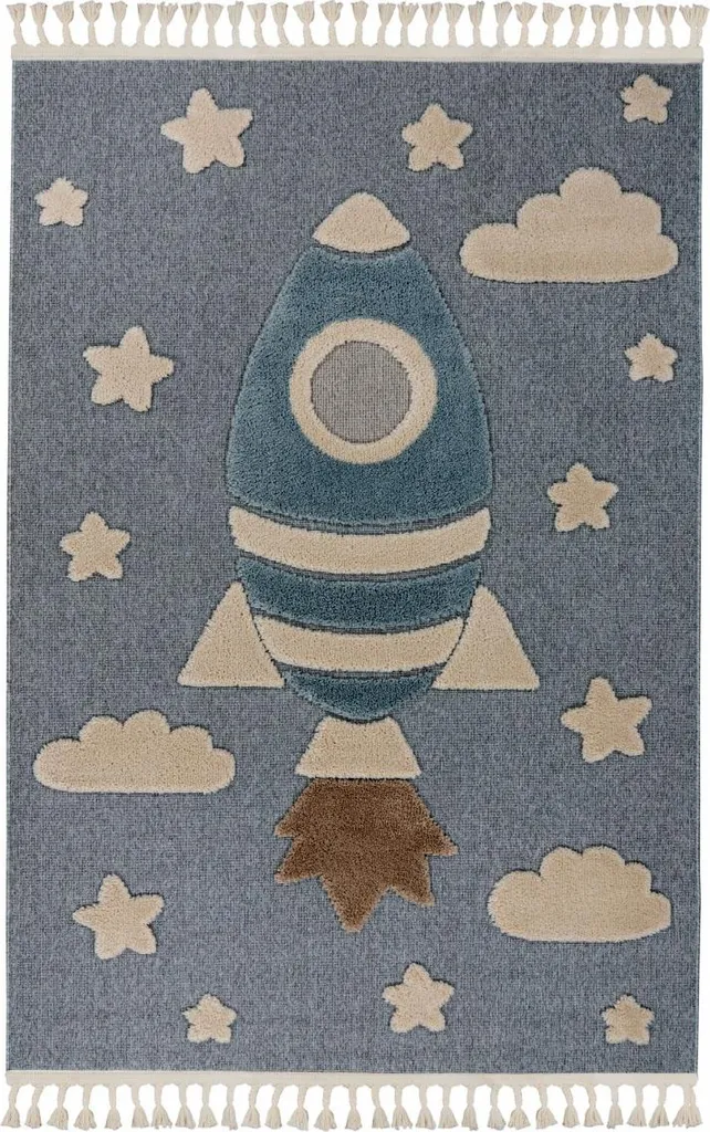Tapis enfant My Fano 391 Spac 120 x 170 cm facile à nettoyer et robuste