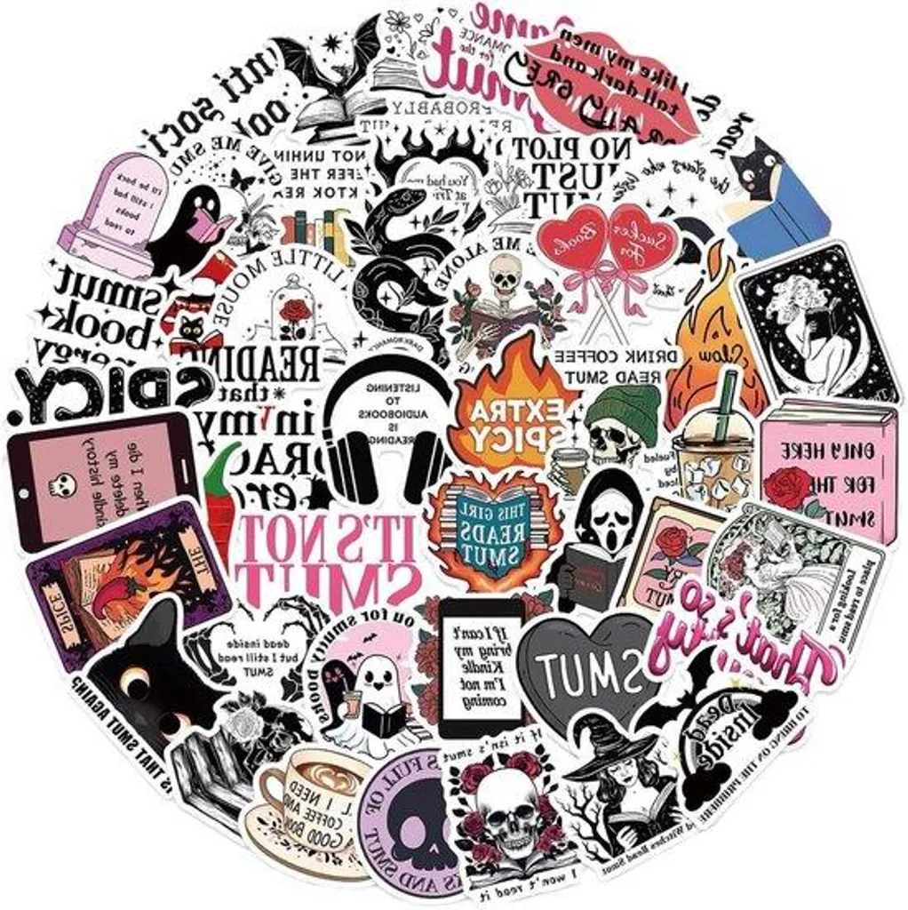 Donnez du Style à votre Laptop avec 50 Stickers Dark Romance Esthétiques