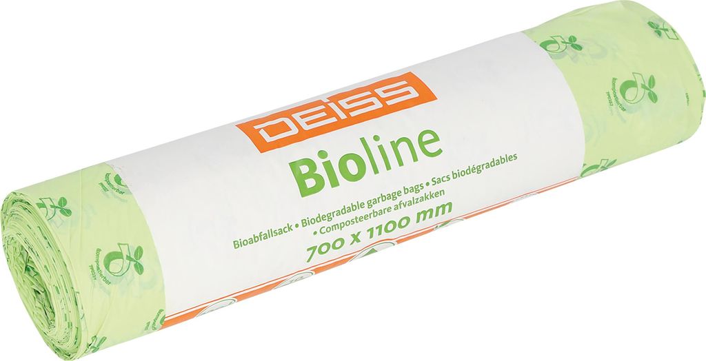 DEISS Sacs poubelle 06070 compostables. 120l 700x1.100mm 10 Image du produit 