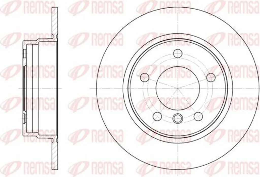 Disque de frein anti-vibration REMSA pour BMW 34211157936 E46 et E36