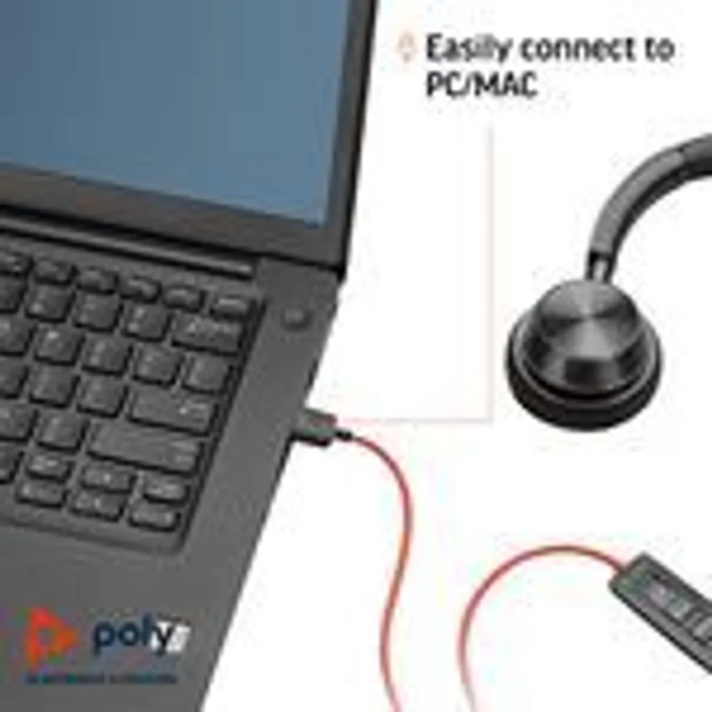 Poly Blackwire C3320 Casque Filaire USB-A avec Micro à Annulation de Bruit