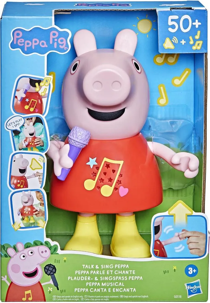 Peppa Pig Pep Talk et Chante : Peluche Apaisante pour Calmer Bébé