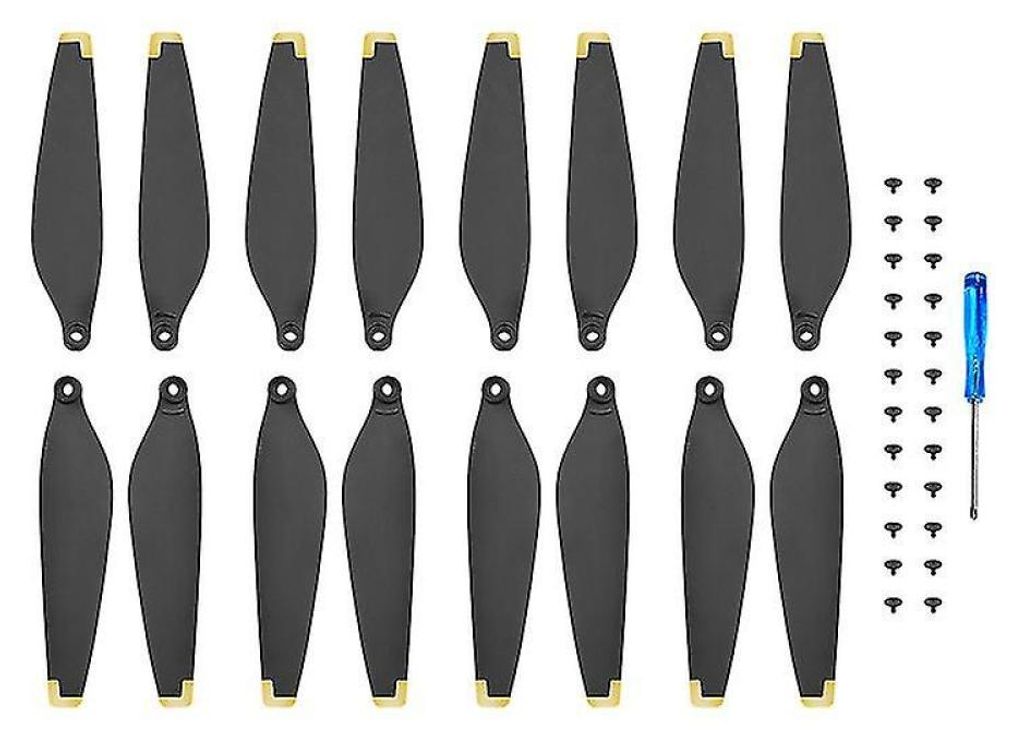Ersatzpropeller für DJI Mini 3 Pro, kompakte, geräuscharme Propeller mit Schraube, Ersatzteilsets, Zubehör für Propellerwechsel (vier Paar Gold...
