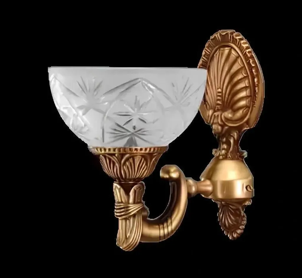 Applique Murale Art Lustre en Verre Doré Design Chic - Modèle LUX-88