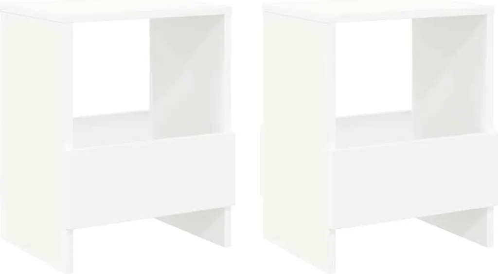 Coppia Portariviste Bianco vidaXL 35x30x45 cm - Arredo Chic