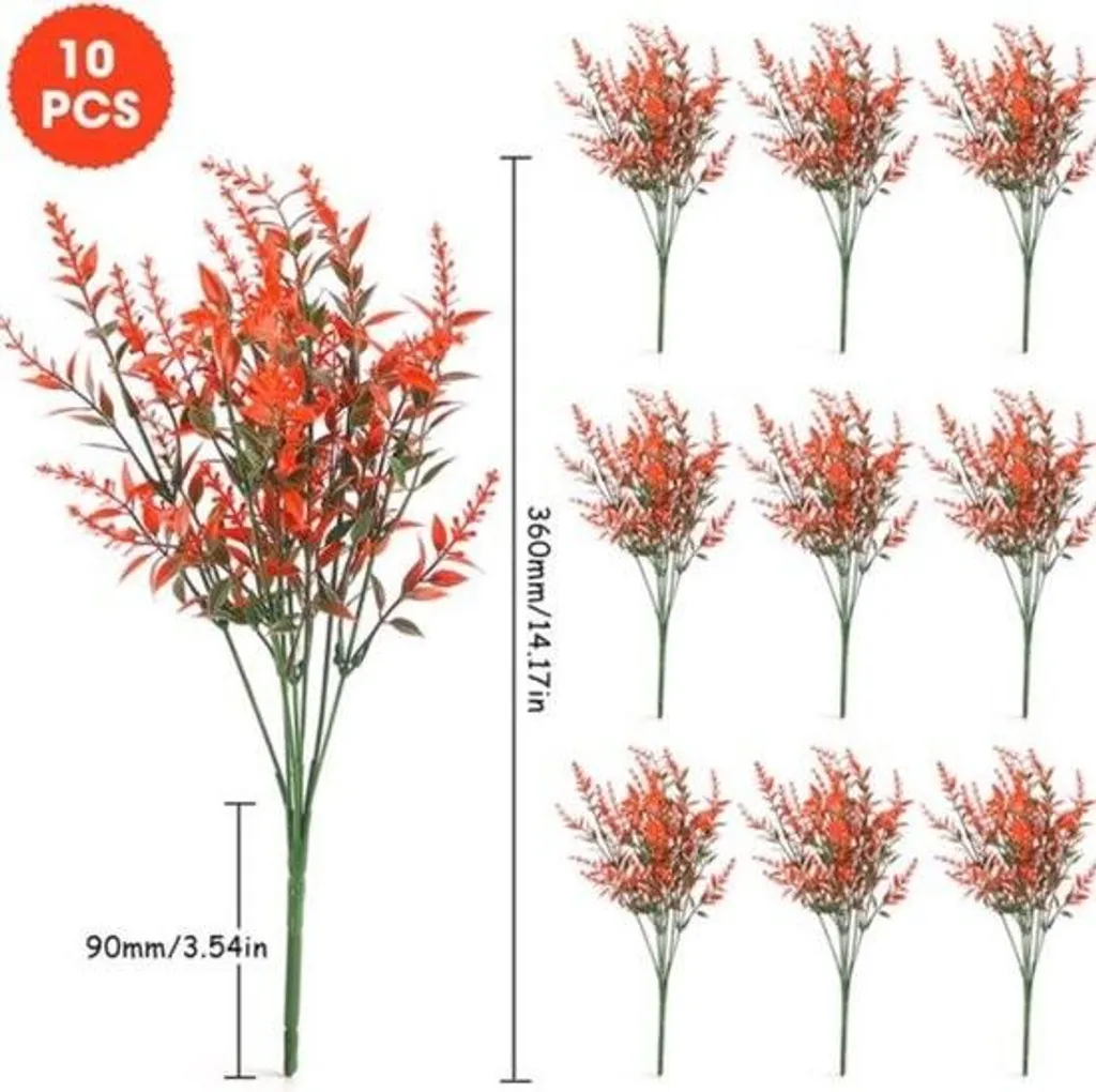 Fleurs artificielles de décoration pour maison et jardin - Lot de 10