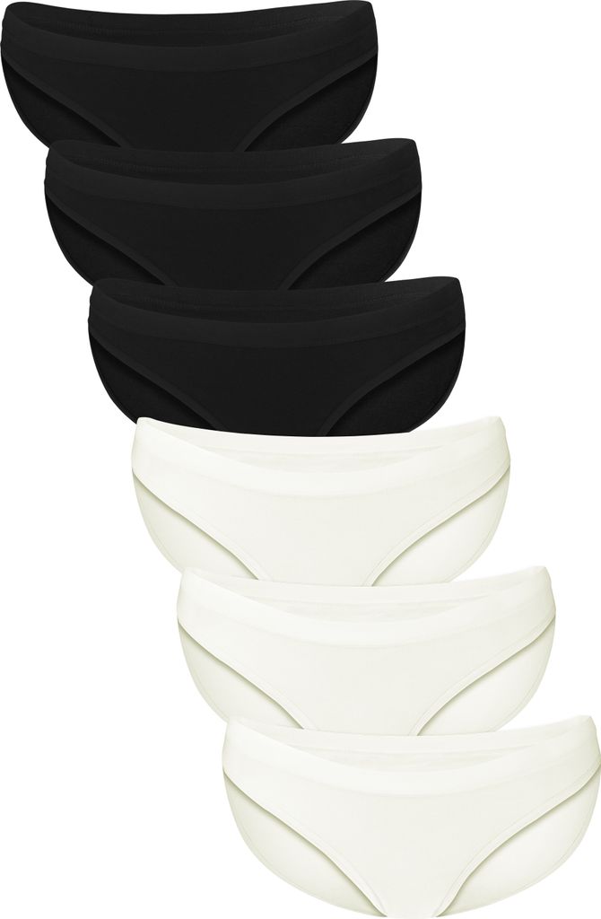Fabio Farini - 6 Stück Damen Unterhose - Frauen Pantys aus Baumwolle im sportlich modischen Bikini-Style