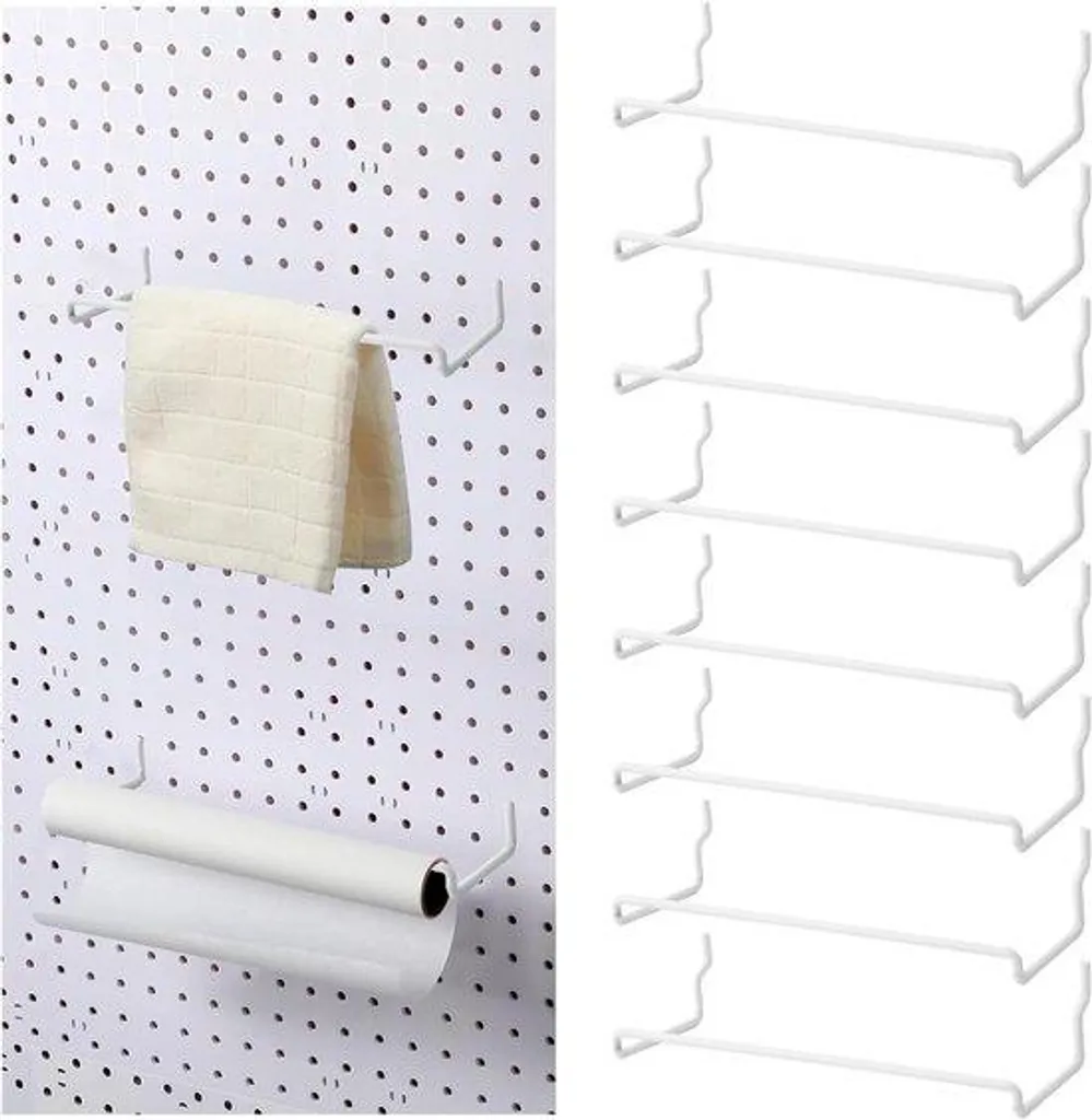 Organisateur de panneau perforé : porte-serviettes en papier pour salle d'eau