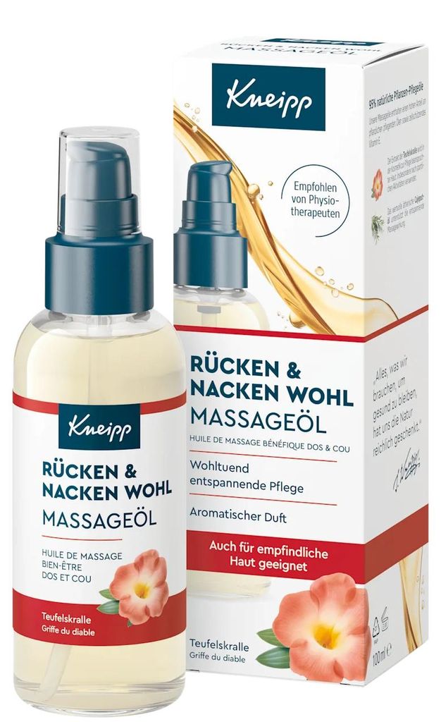 Kneipp Massage olie for Back and neck 100 ml Produktbild 