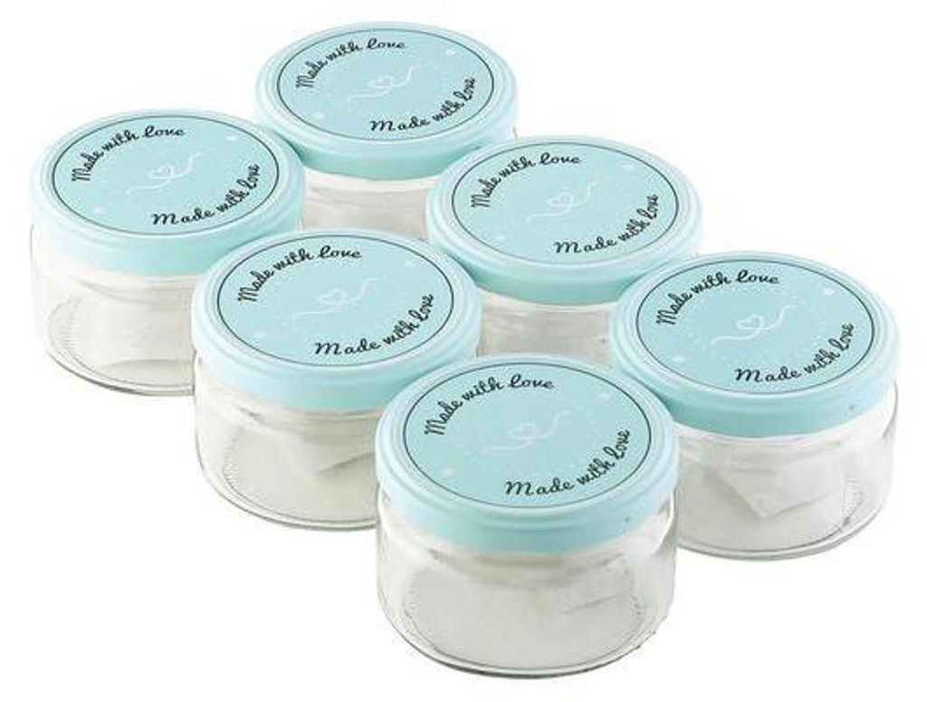 Einmachglas ca. 250 ml, 6 Stück, love Einkochgläser
