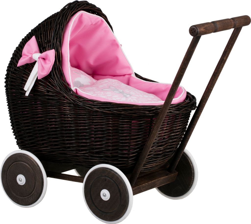 Tmavě hnědý kočárek pro panenky LILI 48X28 H26/47 CM Obrázek produktu 