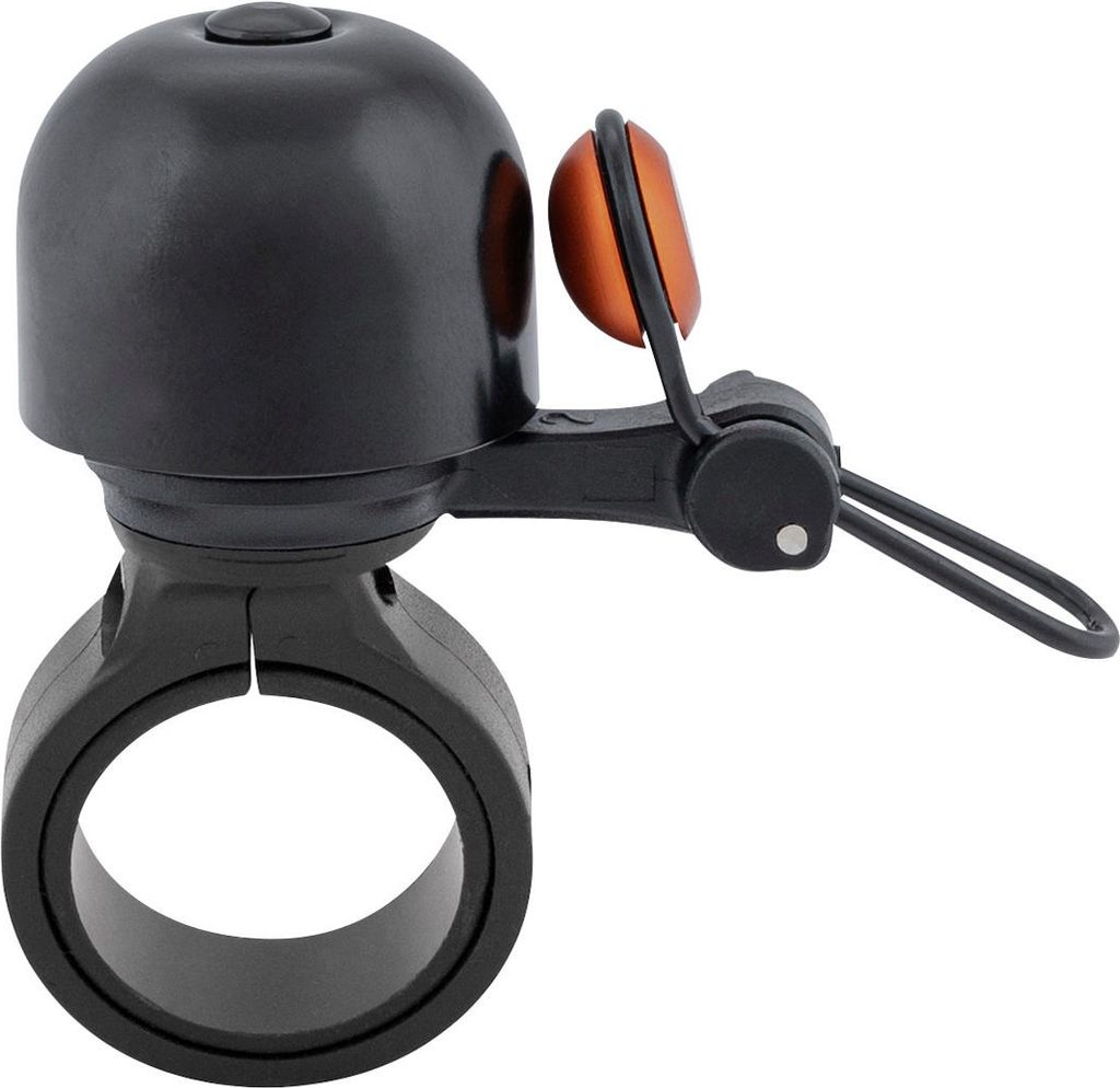 Contec Mini-Fahrradklingel Diamond Bing CT Mini-Klingel Diamond Bing, schwarz orange, 22,2 m
