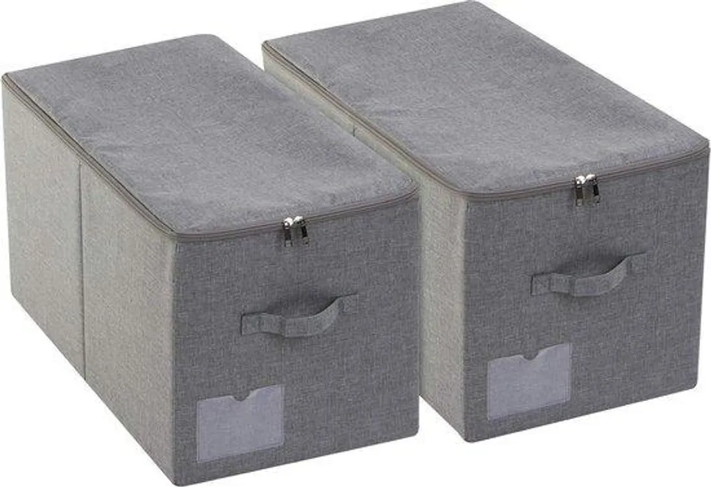 Boîte de rangement gris foncé : fini le désordre avec ce bac à couvercle