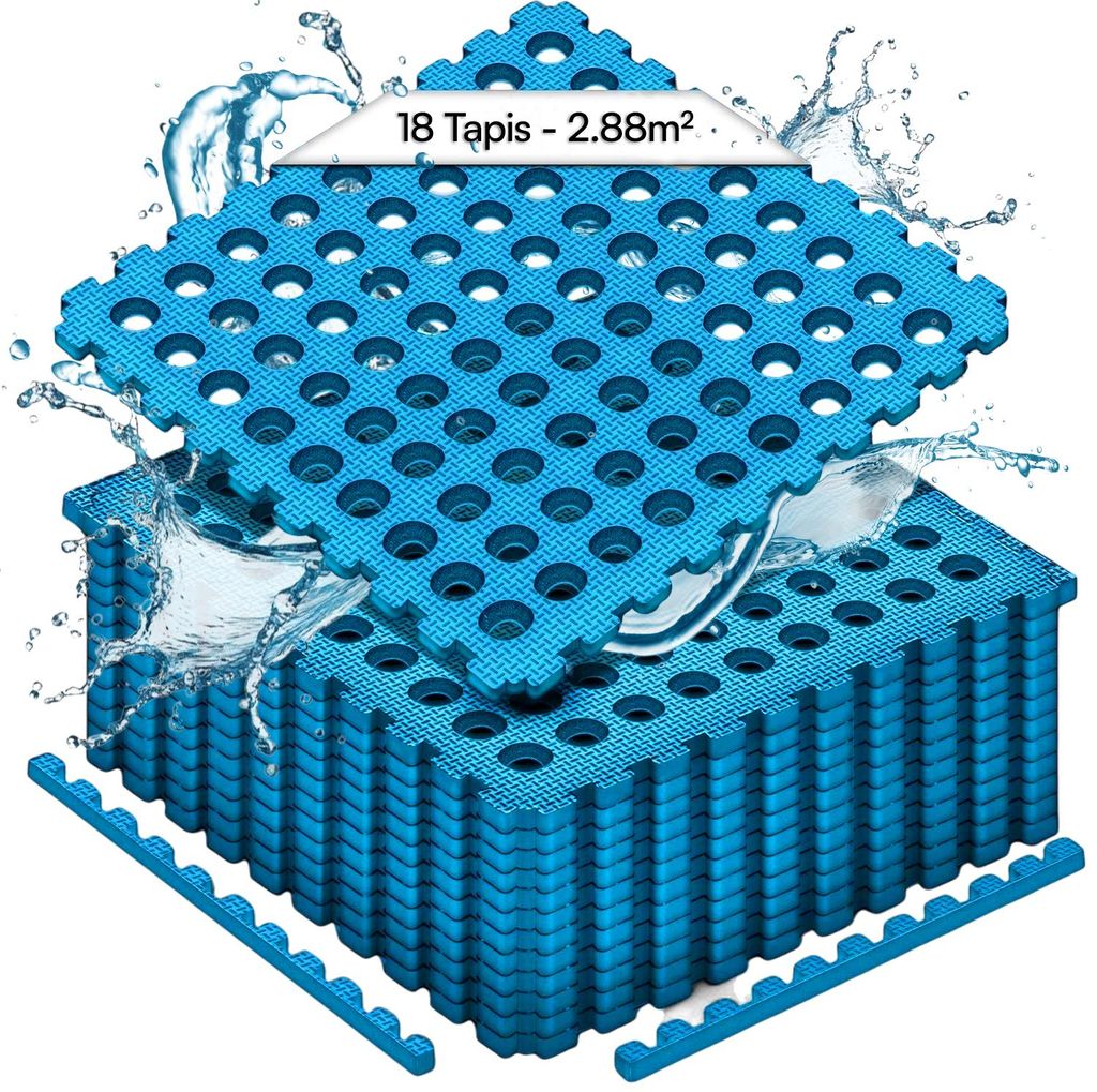 Meisterhome - Lot de 18 tapis de protection pour piscine - Image du produit 