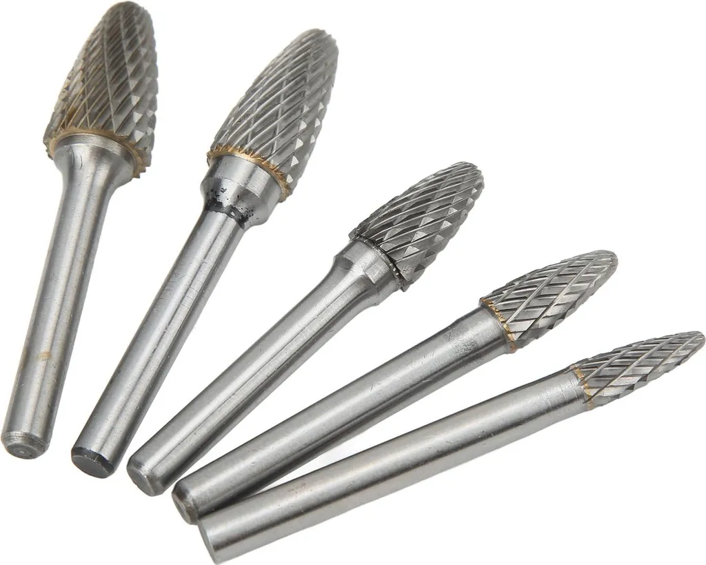 Set 10 Lime Rotanti Carburo Tungsteno 6mm Doppio Taglio | Uso Industriale