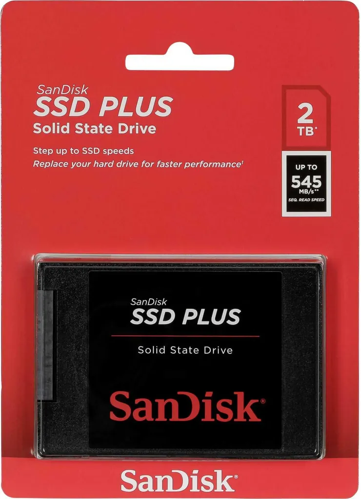 Disque dur SSD SanDisk 2 To SATA III pour PC portable et bureau