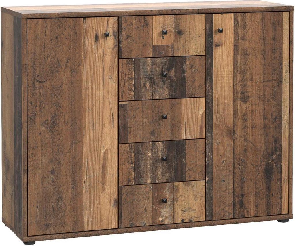 Kommode Beistellschrank Sideboard Anrichte Schrank Holzschrank "Tembi V" Old Wood Vintage