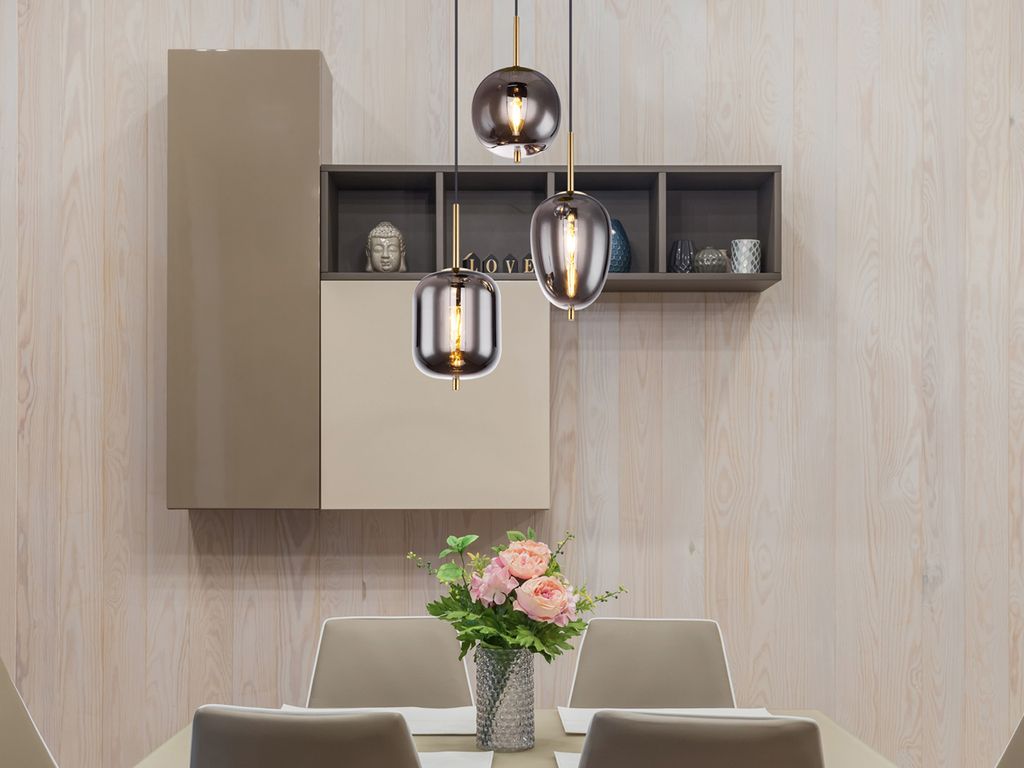 Globo Lighting Hängeleuchte Metall messingfarben, 3x E14 Produktbild 
