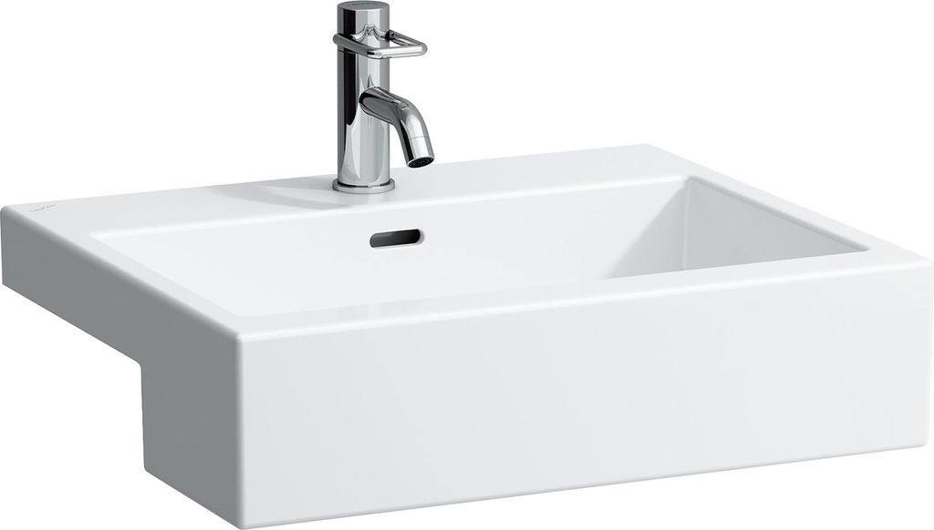 LAUFEN Living City Halbeinbau-Waschtisch, mit Überlauf, ohne Hahnloch, 550x460mm, weiß, H8134320001091