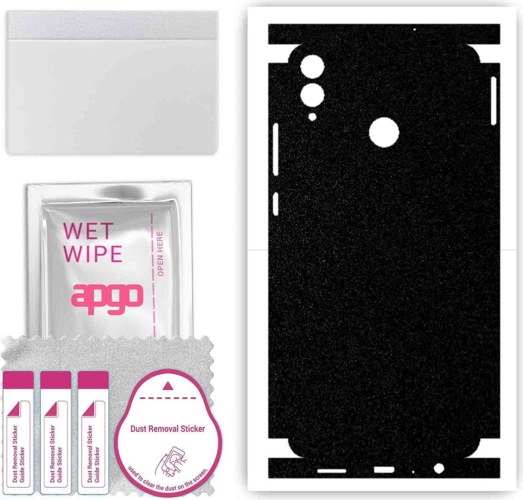 apgo Rückseite + Seiten Schutzfolie, Skin, kompatibel mit Honor 8X, Hinten Displayschutzfolie aus Vinylfolie, kratzfest, einfache Montage - Mattsc...