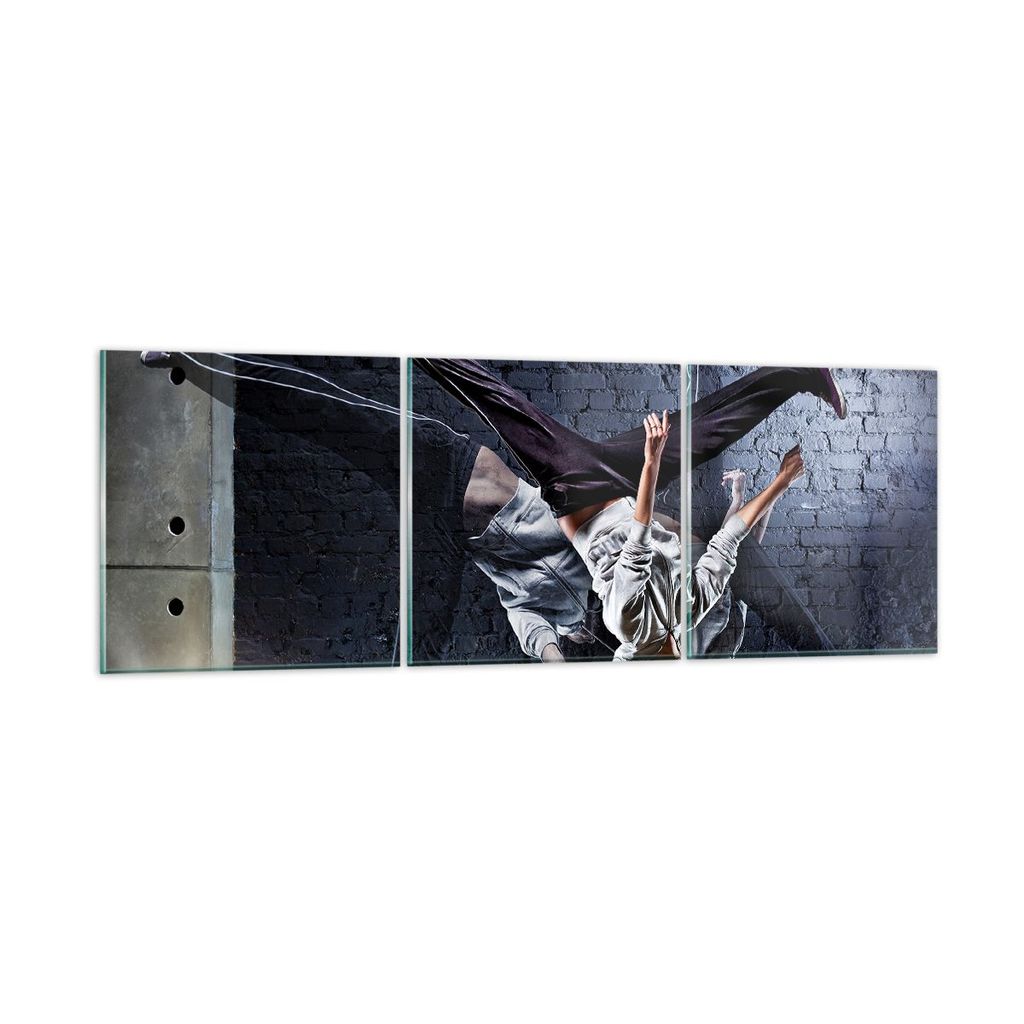 Bilder auf glas - Tänzer Mode Flip Mädchen - 120x40cm - Glasbilder - Wandbilder - Kunstdruck - zum Aufhängen bereit - Wanddekoration aus Glas - ...