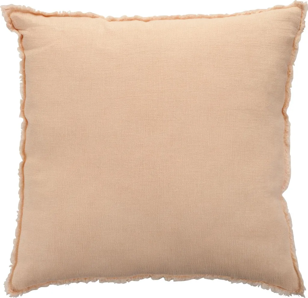 Coussin en lin délavé J-Line rose clair 45x45 cm décoration salon