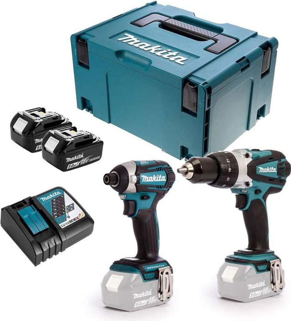 Pack 2 Werkzeuge 18V LXT (2x5,0 Ah) (DHP458Z + DTD154Z) - MAKITA DLXCBO021