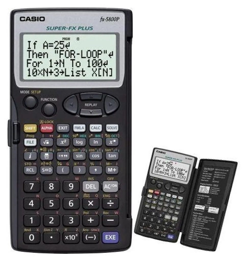 Calculatrice scientifique Casio FX-5800P compacte de 150g avec pile