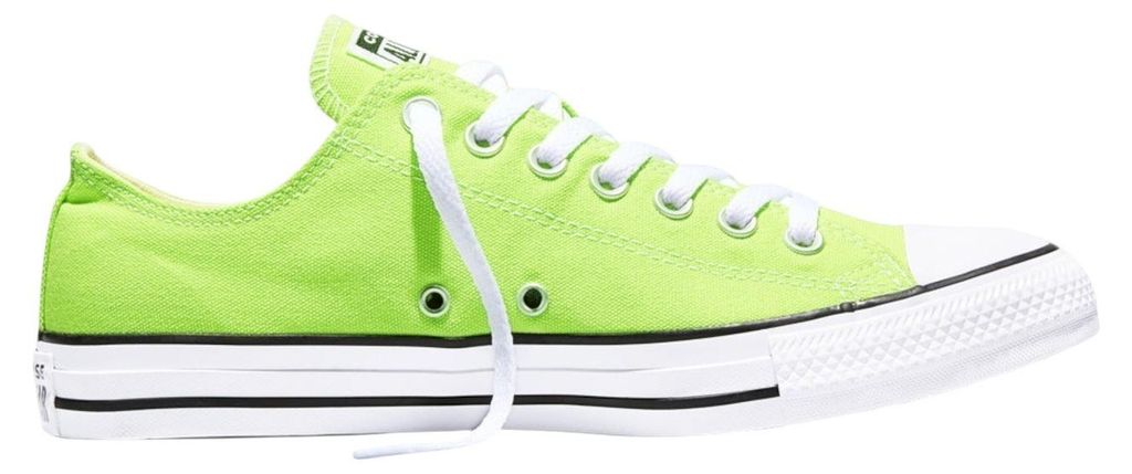 Converse Chuck Taylor All Star Canvas Low Damen Sneaker OX Low Top Neongrün 38 EU