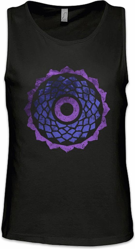 Urban Backwoods Chakra Sahasrara, Ärmelloses T-Shirt, Farbe: Schwarz, Größe: 2XL