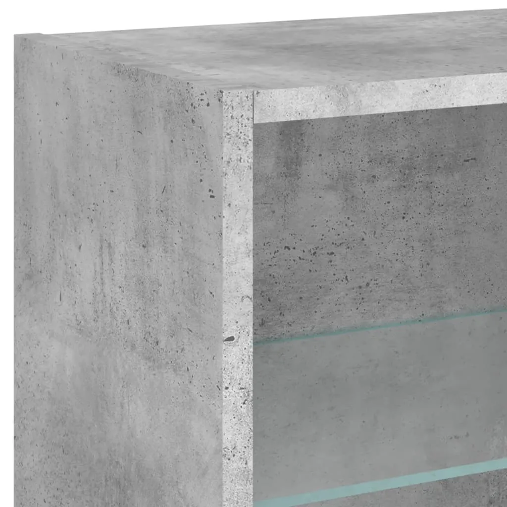 Comodino a Muro con LED Grigio Cemento - Robusto e Facile da Montare - 10