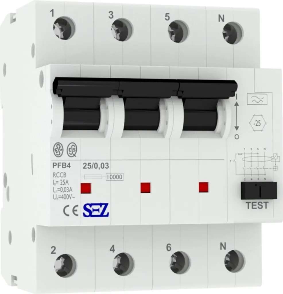 Évitez les Courts-circuits avec l'Interrupteur FI SEZ 25A 30mA 10kA