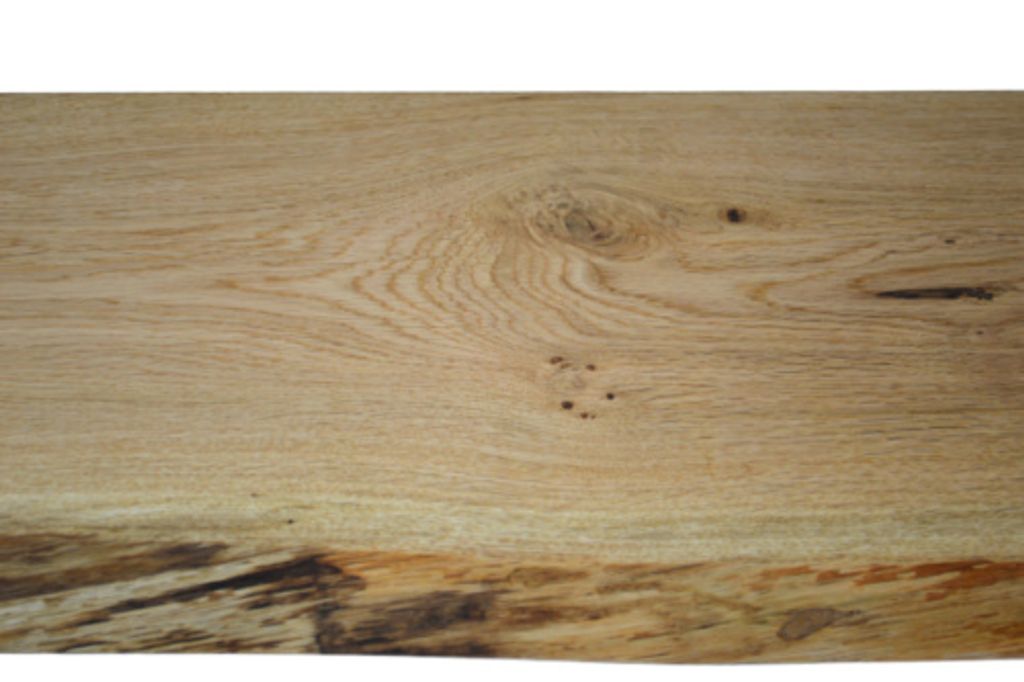 Hilwood - Regal, Wandboard, Wandregal, Hängeregal, Bücherregal, Eiche Natur, massiv, 119 cm